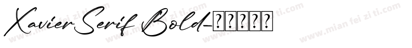 XavierSerif Bold字体转换
